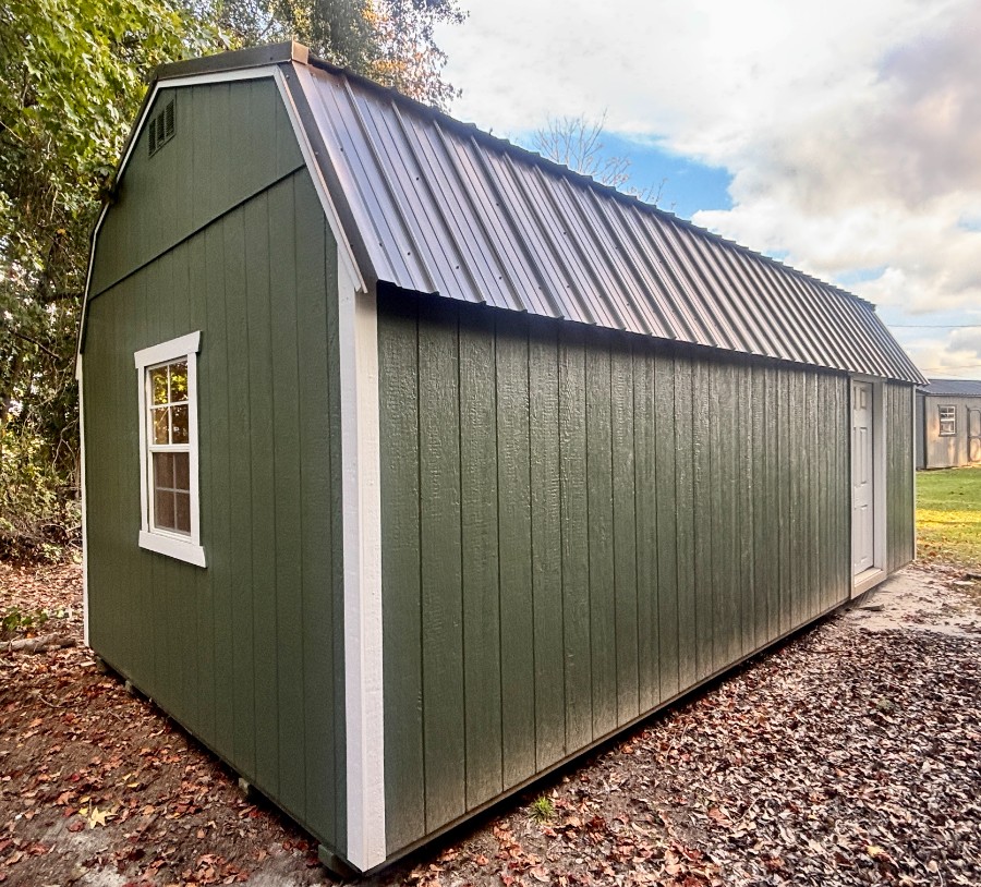 12x24 Lofted Barn 9' Garage Package image 3